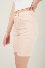 Kadın Cepli Slim Fit Şort