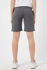 Women's Basic Long Knitted Shorts - Bermuda