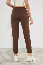 Women's Basic 3-Thread Brushed Fleece Thick Jogger Sweatpants with Elasticated Cuffs