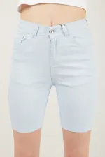 Kadın Cepli Slim Fit Şort