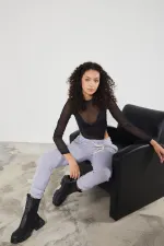 Women's Basic 3-Thread Brushed Fleece Thick Jogger Sweatpants with Elasticated Cuffs