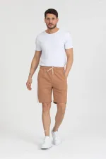 Men's Basic Shorts with Stripe Detail and Pockets