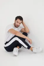 Erkek Regular Yan Panelli Paça Ribanalı Cepli Eşofman Altı