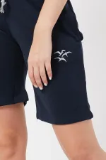 Women's Basic Long Knitted Shorts - Bermuda