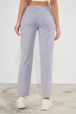 Pantalon de survêtement droit en coton pour femme