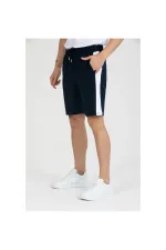 Men's Basic Shorts with Stripe Detail and Pockets
