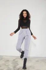 Women's Basic 3-Thread Brushed Fleece Thick Jogger Sweatpants with Elasticated Cuffs