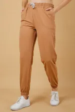 Pantalon de survêtement pour femme avec taille et chevilles élastiques