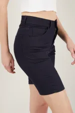 Kadın Cepli Slim Fit Şort