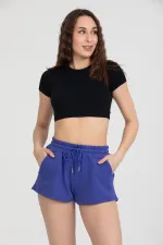 Women's Elastic Waist Basic Shorts with Pockets