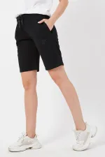 Kadın Basic Uzun Örme Şort-bermuda