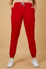 Pantalon de survêtement pour femme avec taille et chevilles élastiques