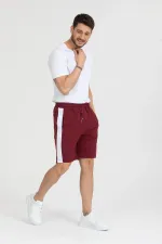 Men's Basic Shorts with Stripe Detail and Pockets