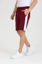 Men's Basic Shorts with Stripe Detail and Pockets