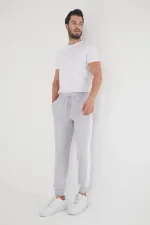 Erkek Regular Yan Panelli Paça Ribanalı Cepli Eşofman Altı