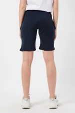 Women's Basic Long Knitted Shorts - Bermuda