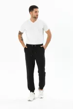 Pantalon de jogging côtelé coupe classique pour homme