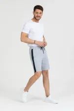 Short rayé basique pour homme avec détails rayés