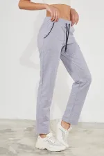 Pantalon de survêtement droit en coton pour femme