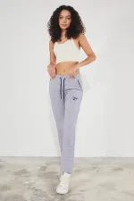 Pantalon de survêtement droit en coton pour femme