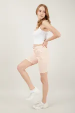 Kadın Cepli Slim Fit Şort