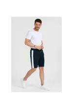 Men's Basic Shorts with Stripe Detail and Pockets