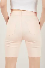 Kadın Cepli Slim Fit Şort