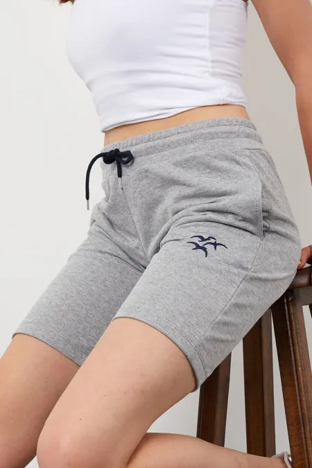 Kadın Basic Uzun Örme Şort-bermuda