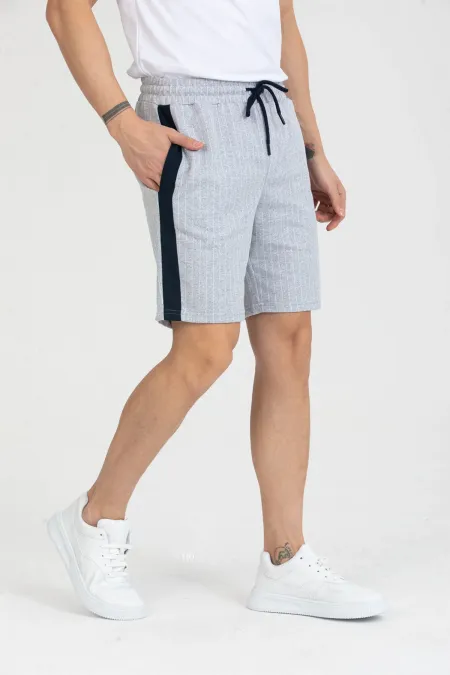 Short rayé basique pour homme avec détails rayés