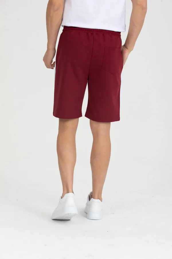 Men's Basic Shorts with Stripe Detail and Pockets