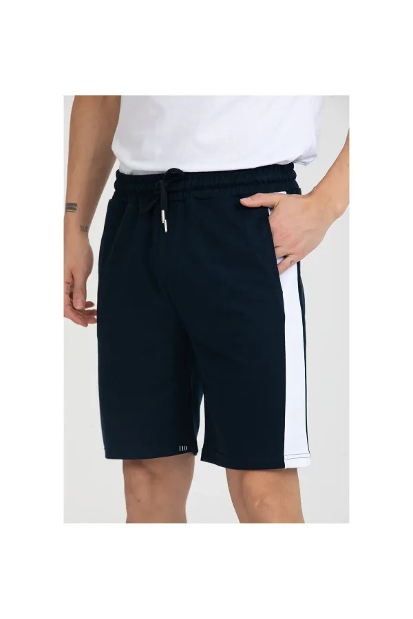 Men's Basic Shorts with Stripe Detail and Pockets