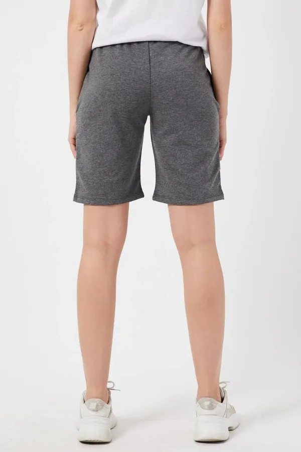 Women's Basic Long Knitted Shorts - Bermuda