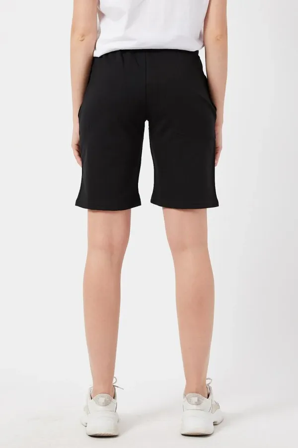 Kadın Basic Uzun Örme Şort-bermuda