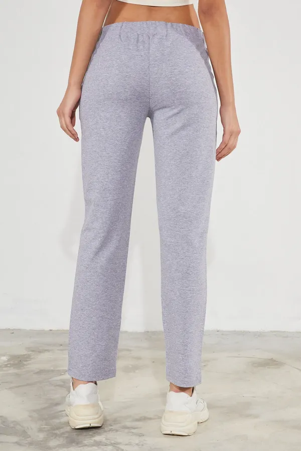 Pantalon de survêtement droit en coton pour femme