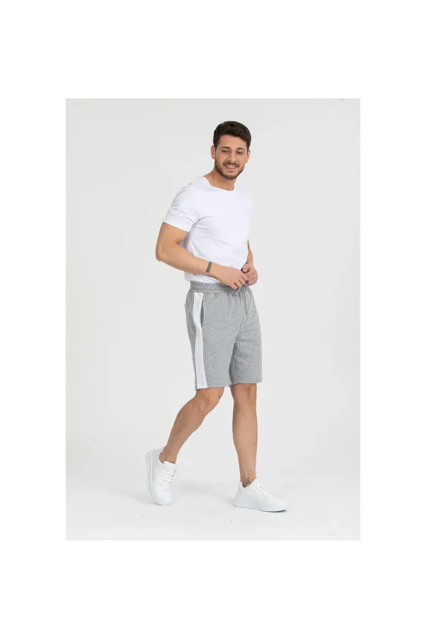 Men's Basic Shorts with Stripe Detail and Pockets