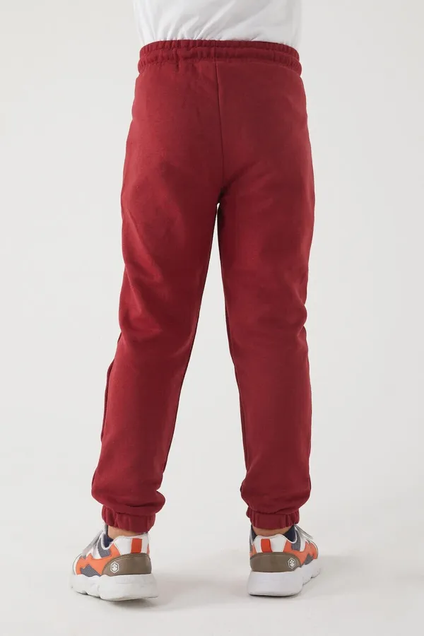 Girls' 3-Thread Fabric, Pocketed, Elasticated Waist and Cuff, Printed School Sweatpants