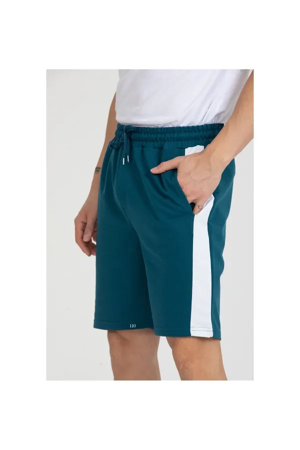 Men's Basic Shorts with Stripe Detail and Pockets
