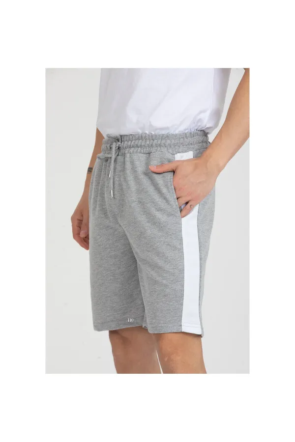 Men's Basic Shorts with Stripe Detail and Pockets