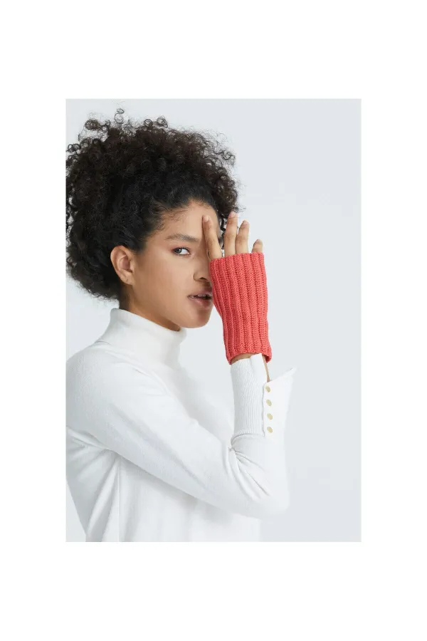 Gants mi-longs sans doigts tricotés à la main pour femmes