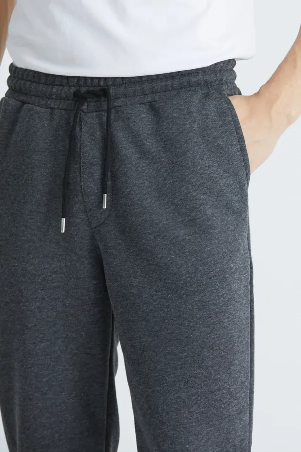 Men's Basic 3-Thread Regular Fit Sweatpants with Ribbed Cuffs