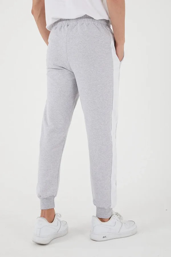 Erkek Regular Yan Panelli Paça Ribanalı Cepli Eşofman Altı