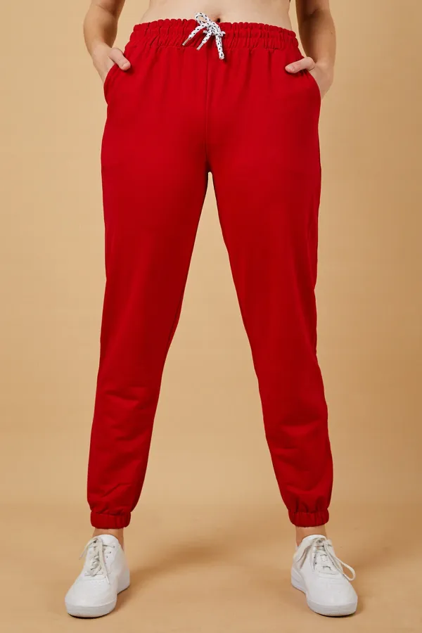 Pantalon de survêtement pour femme avec taille et chevilles élastiques