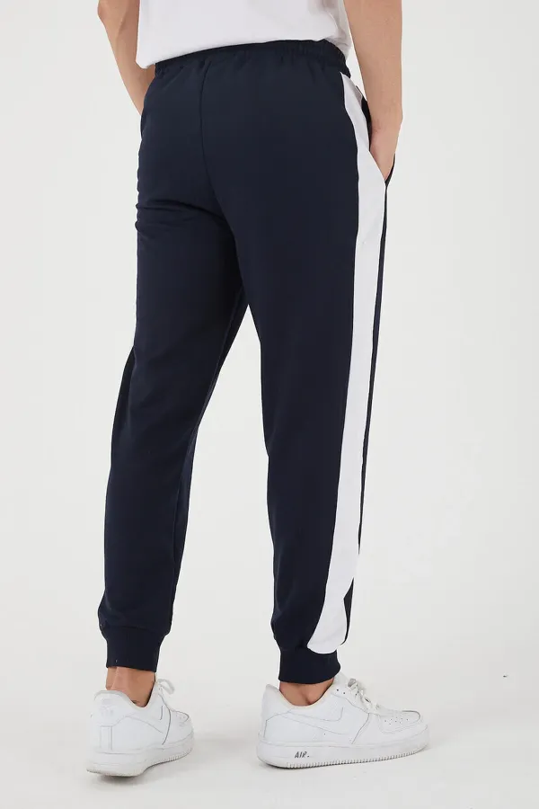 Erkek Regular Yan Panelli Paça Ribanalı Cepli Eşofman Altı