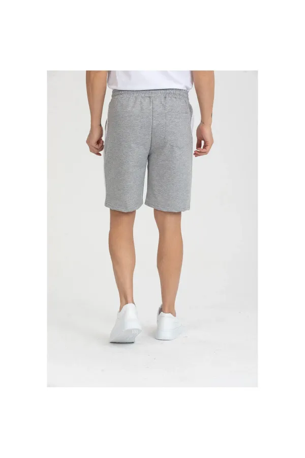 Men's Basic Shorts with Stripe Detail and Pockets