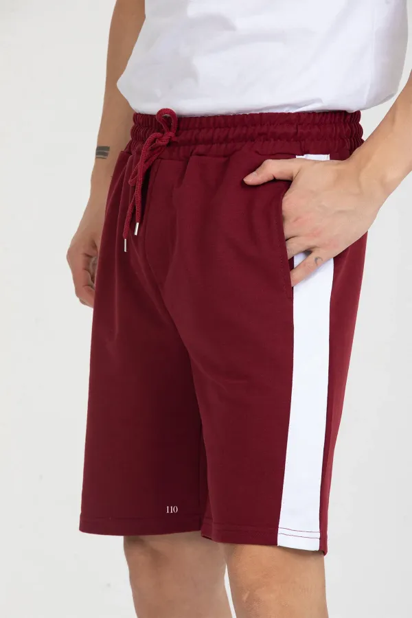 Men's Basic Shorts with Stripe Detail and Pockets