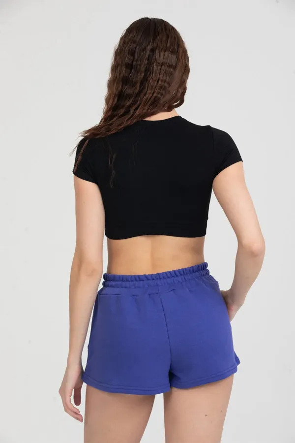 Women's Elastic Waist Basic Shorts with Pockets