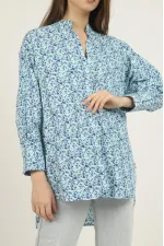 V-Neck and Patterned Shirt