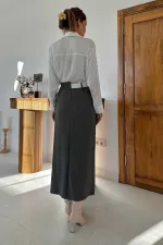 Patı Garnili Poliviskon Etek