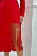 Robe Atlas avec jupe à pompons