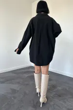 Dyed Linen Printed Stoned Shirt